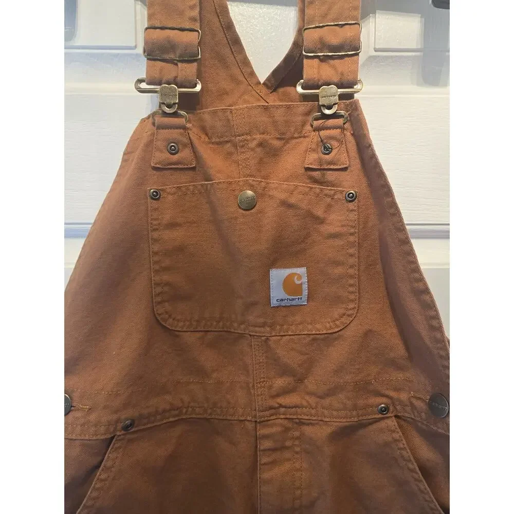 New Without Tag Carhartt Youth Bib Overalls Double Knee Szie 10